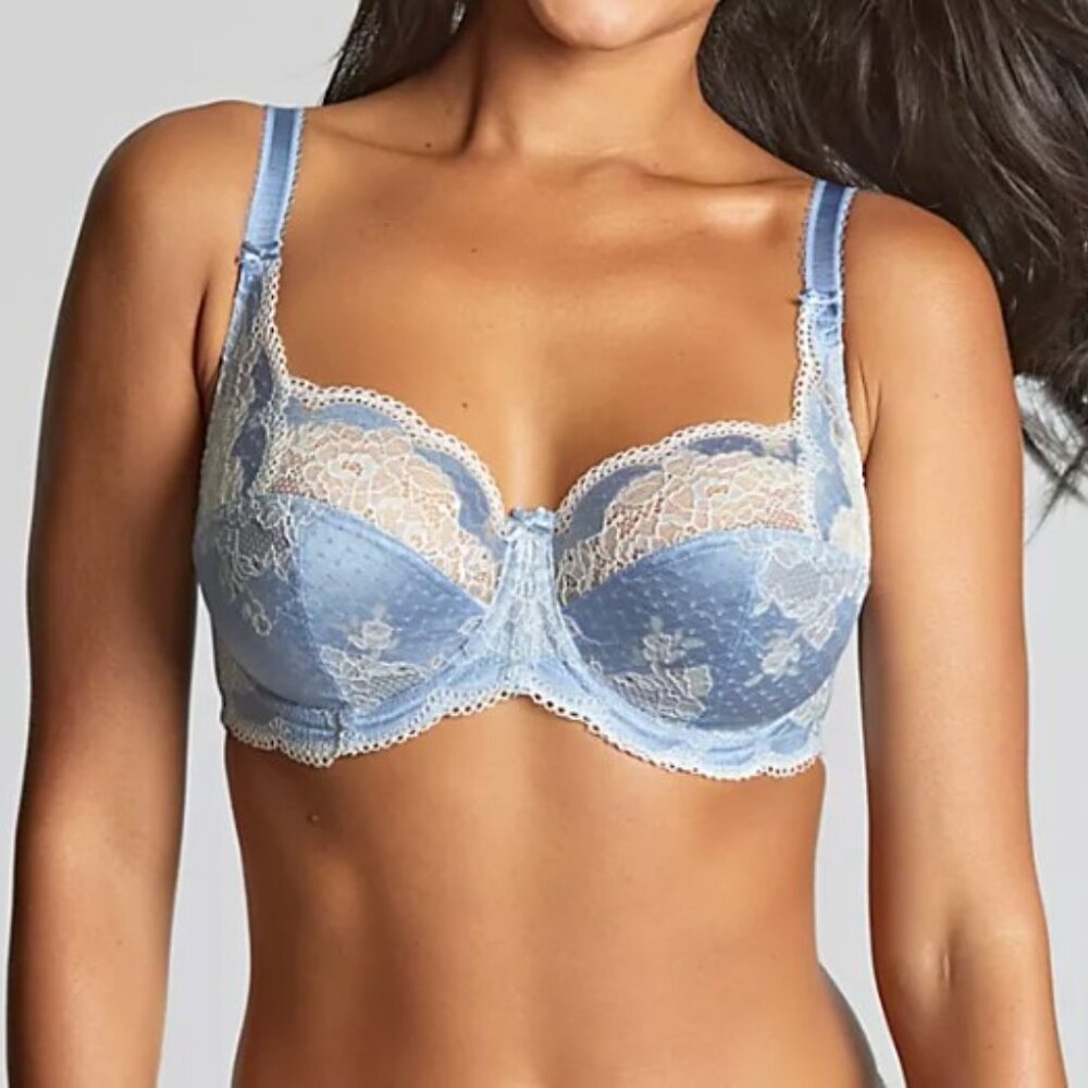 Panache Clara Full Cup Bra US 32H UK 32FF Dusky Blue NWT